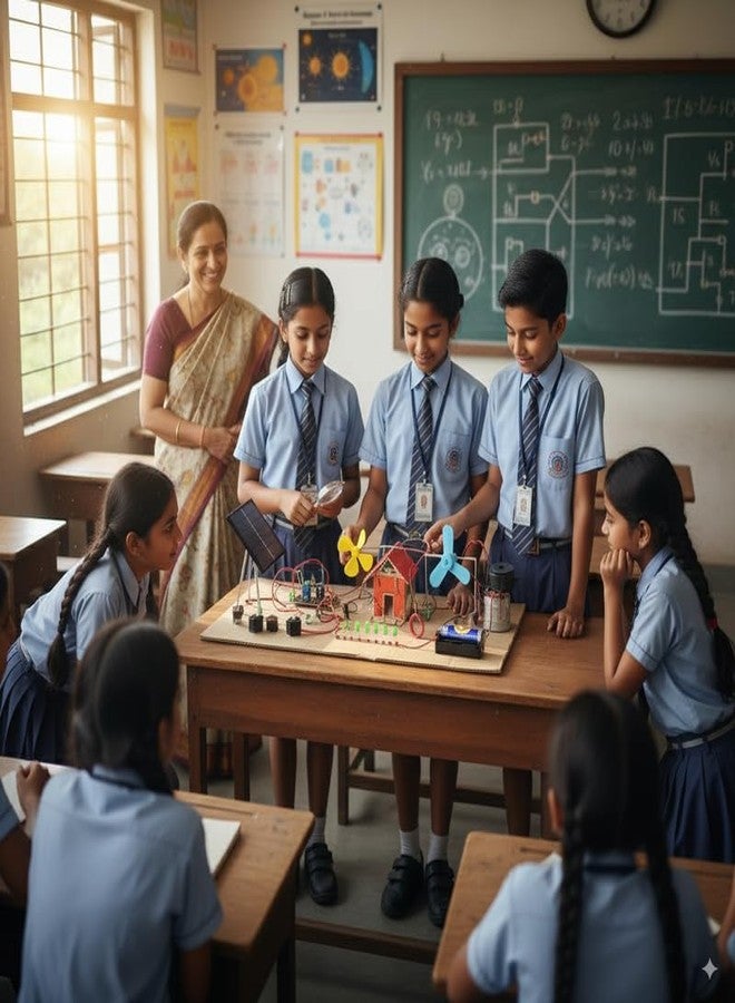 Erh India مجموعة تعليمية ممتعة من ERH India STEM للتعلم - مجموعة تجارب علمية لمحركات التيار المستمر لأطفال المدارس، مشروع علمي يمكنك صنعه بنفسك مع مكونات الروبوتات والإلكترونيات - Image 4